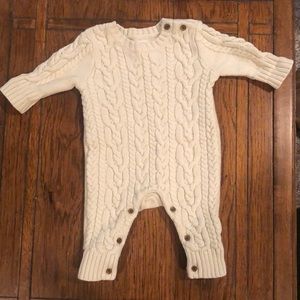 Baby Gap Unisex 0-3M Cable Knit Sweater Onesie